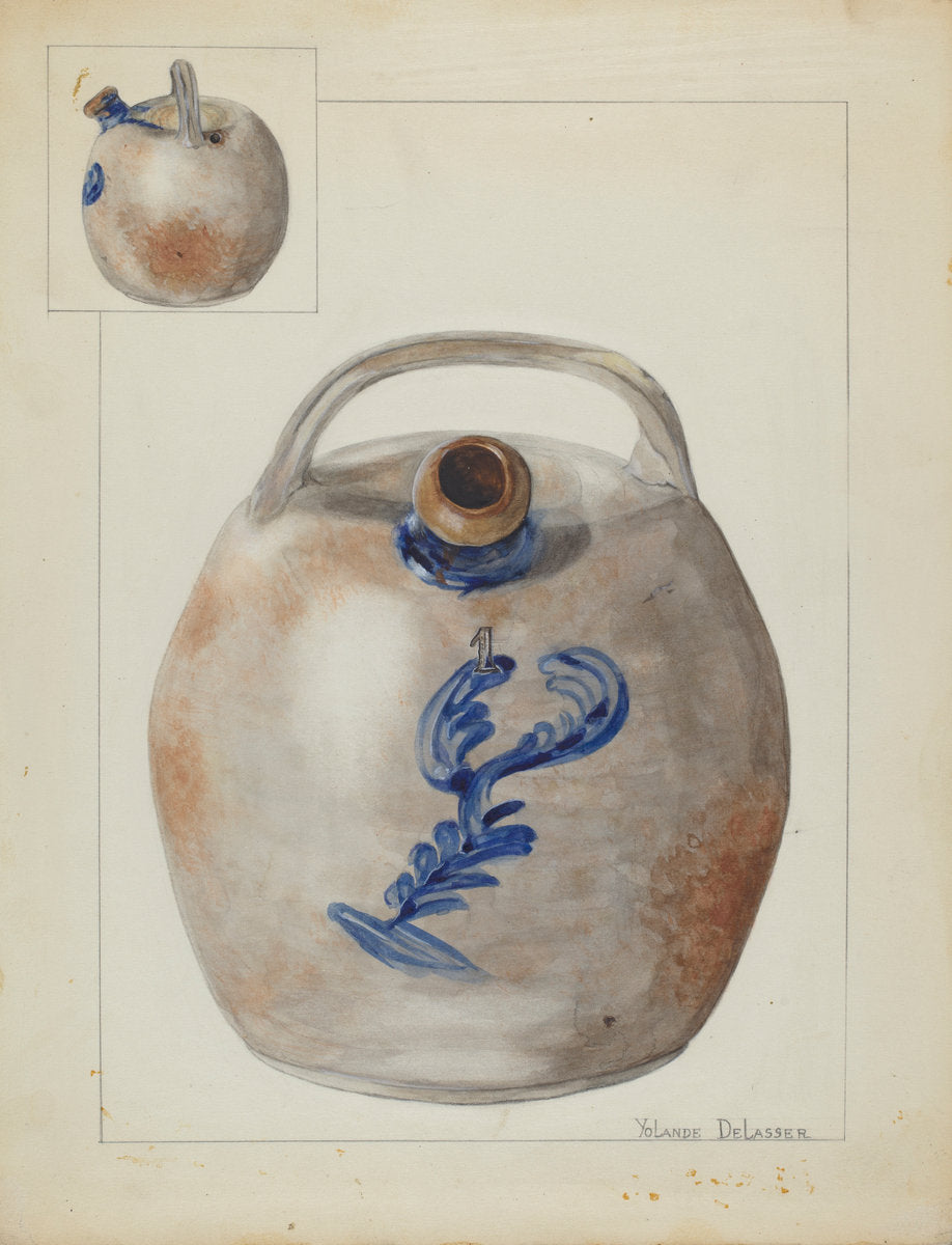 Harvester Jug by Yolande Delasser (American, active c. 1935), 16X12"(A3)Poster Print
