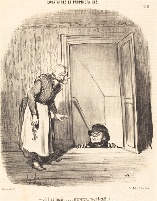 Ah! ça mais... arriverons-nous bientôt? by Honoré Daumier (French, 1808 - 1879), 16X12"(A3)Poster Print
