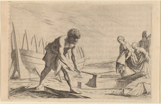 Ulysses on the Island of the Goddess Calypso by Willem Basse (Dutch, 1613 or 1614 - 1672), 16X12"(A3)Poster Print