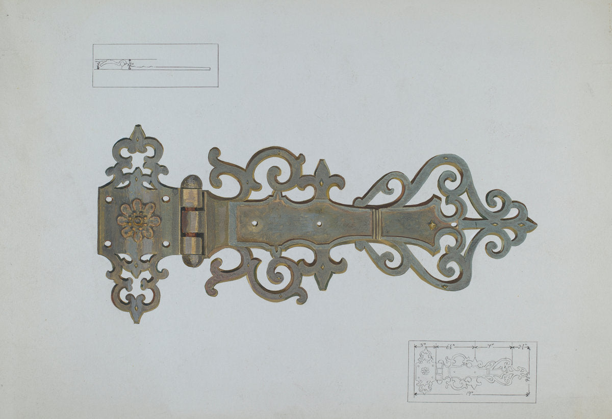 Hinge by Verna Tallman (American, active c. 1935), 16X12"(A3)Poster Print