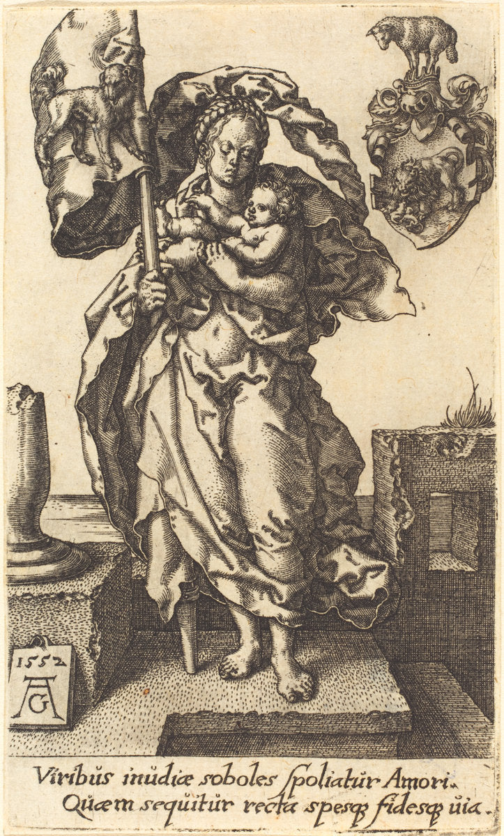 Compassion by Heinrich Aldegrever (German, 1502 - 1555/1561), 16X12"(A3)Poster Print