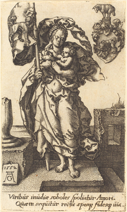 Compassion by Heinrich Aldegrever (German, 1502 - 1555/1561), 16X12"(A3)Poster Print