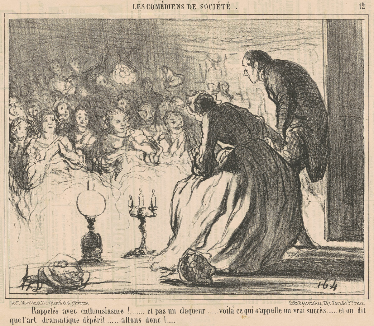 Rappelès avec enthousiasme! ... by Honoré Daumier (French, 1808 - 1879), 16X12"(A3)Poster Print
