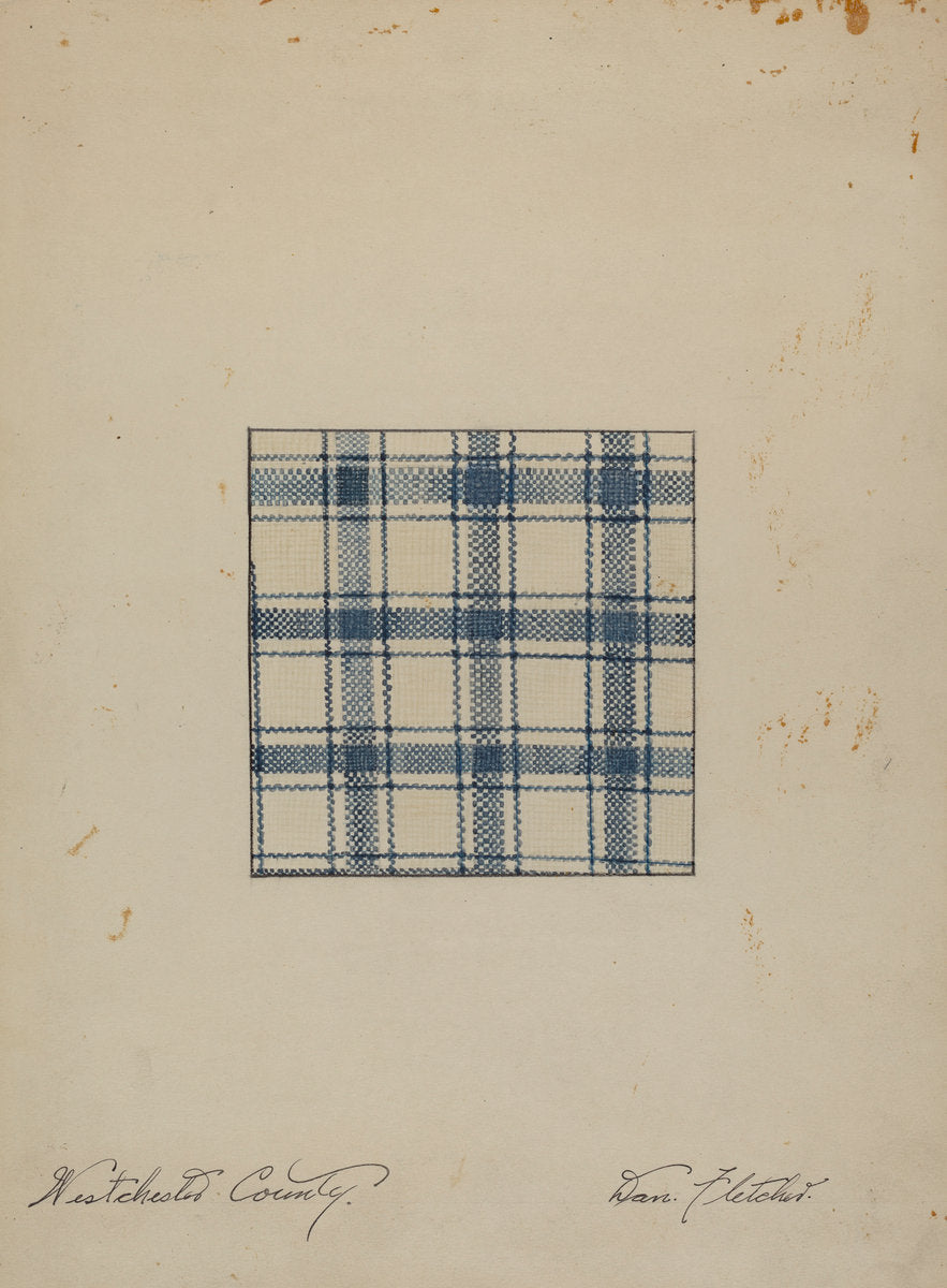 Piece of Handwoven Linen by Daniel Fletcher (American, active c. 1935), 16X12"(A3)Poster Print