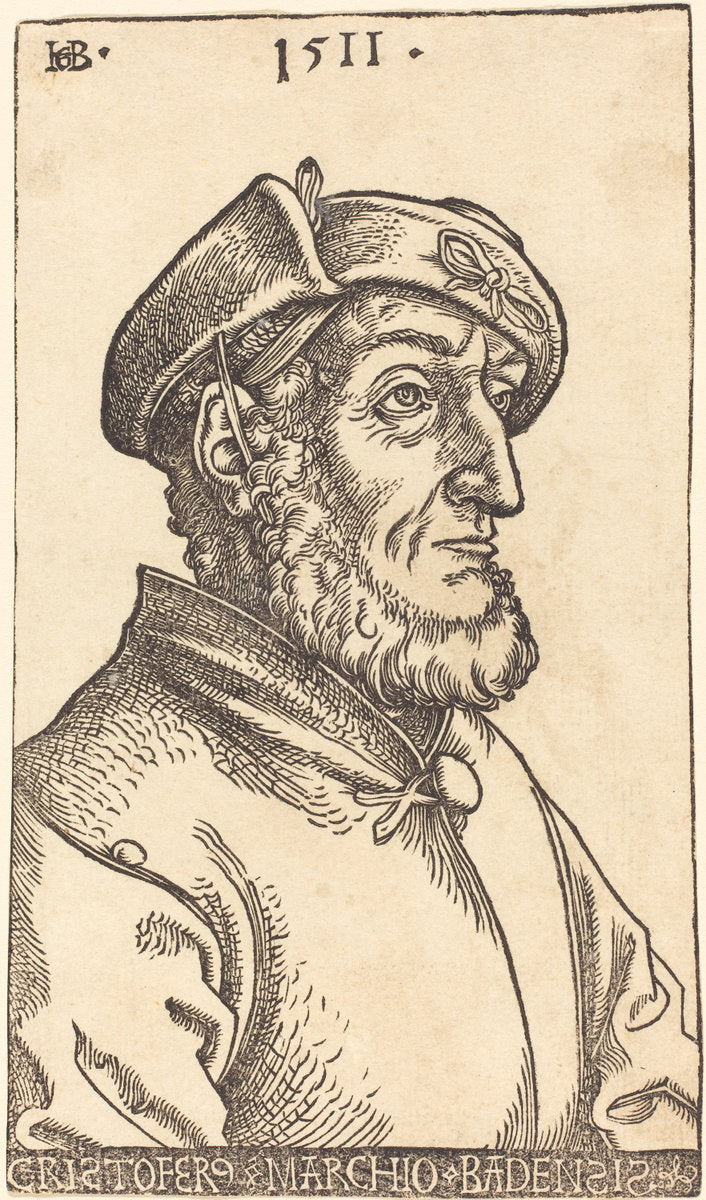 Christopher, Margrave of Baden by Hans Baldung Grien (German, 1484/1485 - 1545), 16X12"(A3)Poster Print