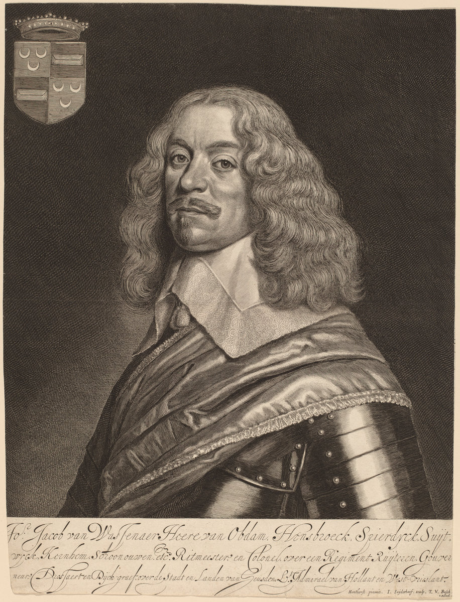 Jacob van Wassenaer van Obdam by Jonas Suyderhoff after Gerrit van Honthorst (Dutch, c. 1613 - 1686), 16X12"(A3)Poster Print