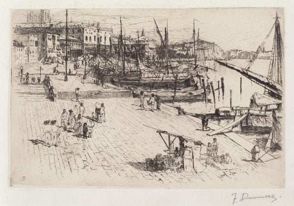 Riva degli Schiavoni (2) by Frank Duveneck (American, 1848 - 1919), 16X12"(A3)Poster Print