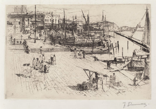 Riva degli Schiavoni (2) by Frank Duveneck (American, 1848 - 1919), 16X12"(A3)Poster Print