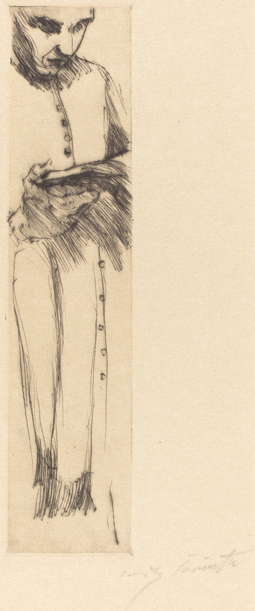 Priest Reading (Lesender Mönch) by Lovis Corinth (German, 1858 - 1925), 16X12"(A3)Poster Print