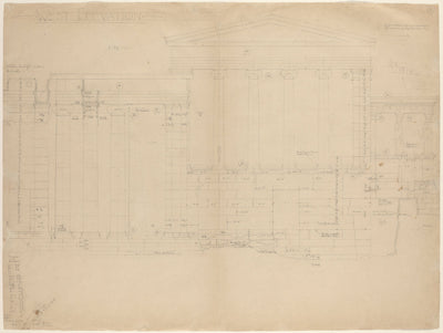 The Erectheum, West Elevation [left half] by John Russell Pope (American, 1874 - 1937), 16X12"(A3)Poster Print