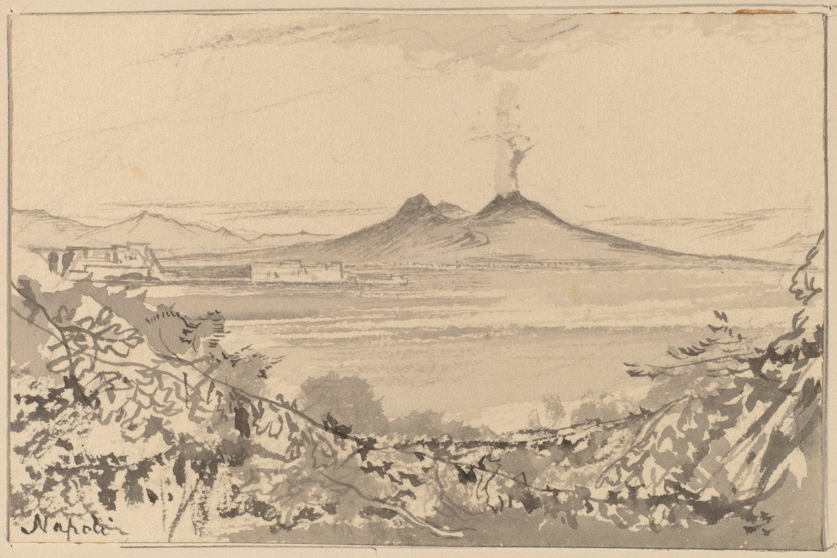 Napoli by Edward Lear (British, 1812 - 1888), 16X12"(A3)Poster Print