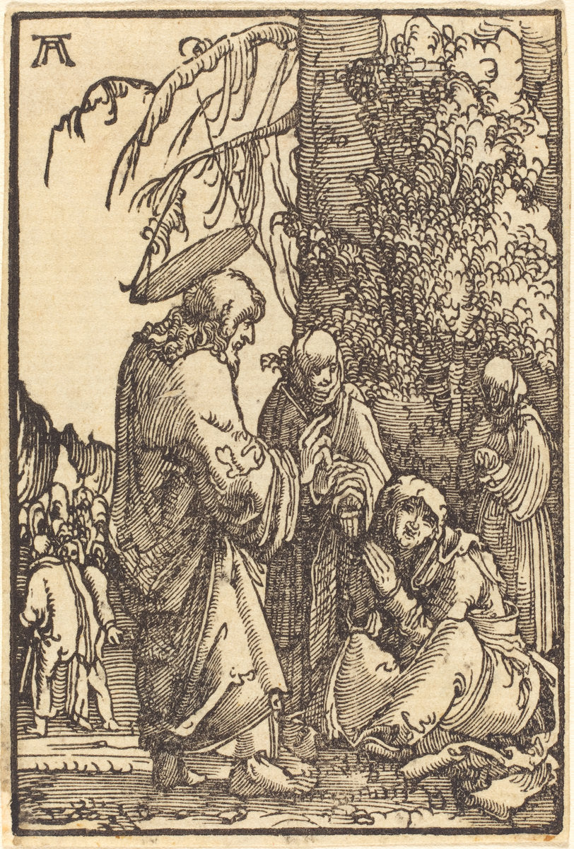 Christ Taking Leave of Mary by Albrecht Altdorfer (German, 1480 or before - 1538), 16X12"(A3)Poster Print
