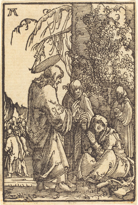 Christ Taking Leave of Mary by Albrecht Altdorfer (German, 1480 or before - 1538), 16X12"(A3)Poster Print