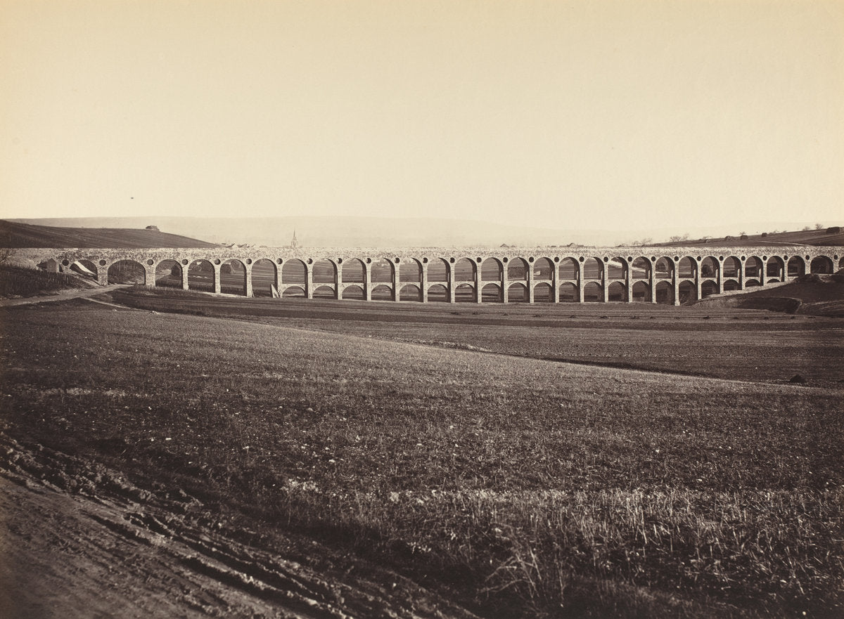 Arcades de pont sur Vanne (Arcades, Bridge over the Vanne) by Hippolyte-Auguste Collard (French, 1812 - 1893), 16X12"(A3)Poster Print