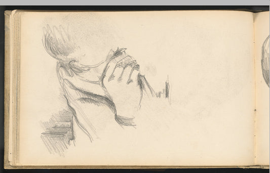 Hand and Shoulder of a Boy by Paul Cézanne (French, 1839 - 1906), 16X12"(A3)Poster Print