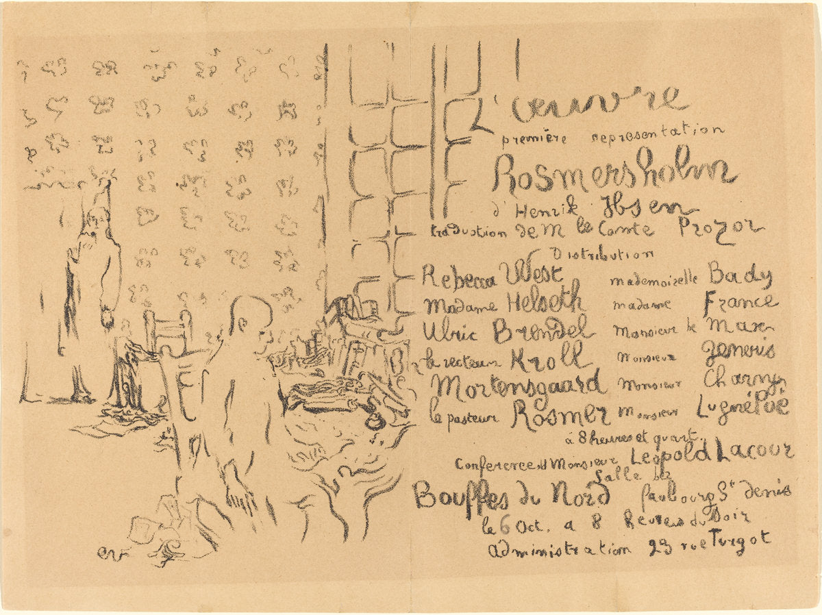 Rosmersholm by Edouard Vuillard (French, 1868 - 1940), 16X12"(A3)Poster Print