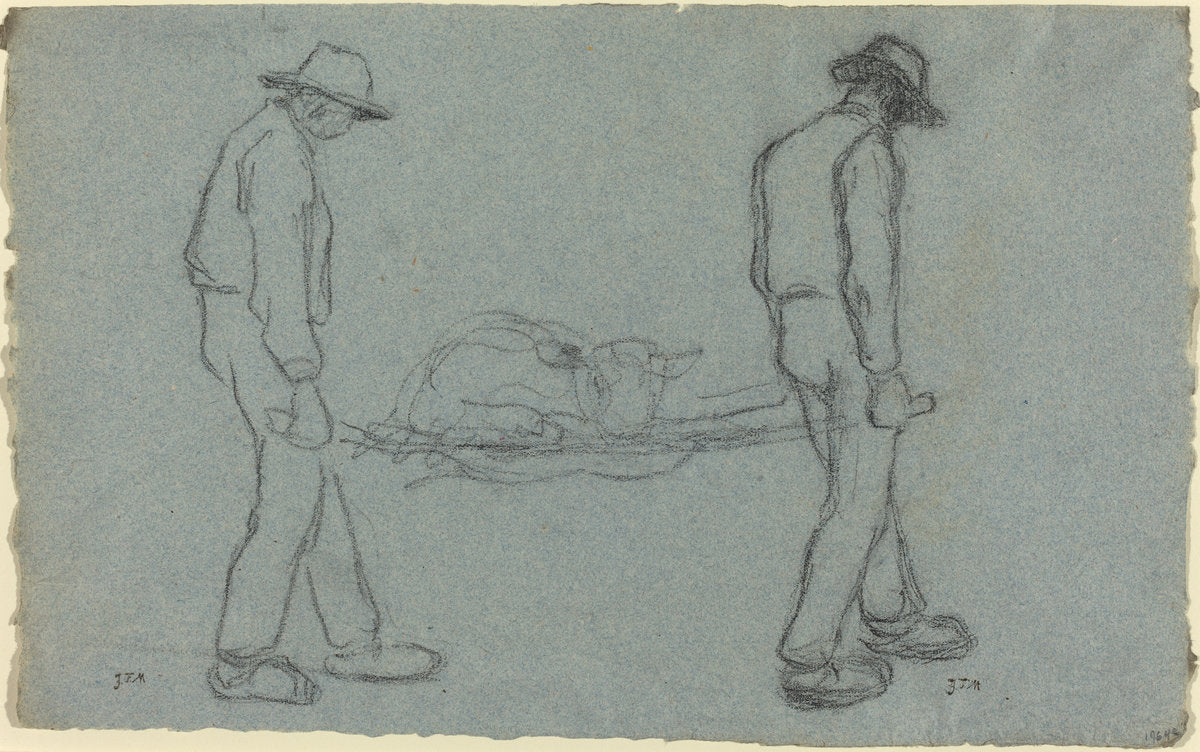 The Newborn by Jean-François Millet (French, 1814 - 1875), 16X12"(A3)Poster Print