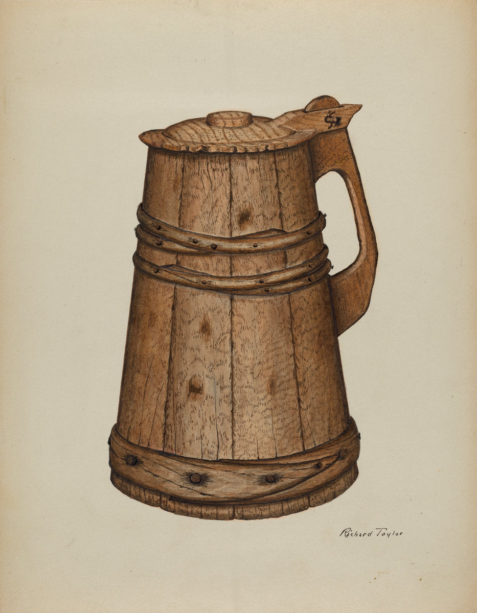 Wood Tankard by Richard Taylor (American, active c. 1935), 16X12"(A3)Poster Print