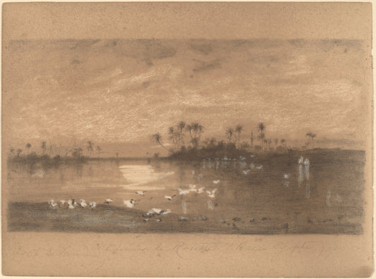 Rosetta, Egypt by Charles J. Bridgman (American, 1841 - 1895), 16X12"(A3)Poster Print