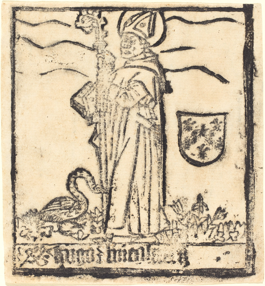 probably 1460/1480 by German 15th Century (Saint Hugo of Lincoln (or Saint Hugo of Avalon)), 16X12"(A3)Poster Print