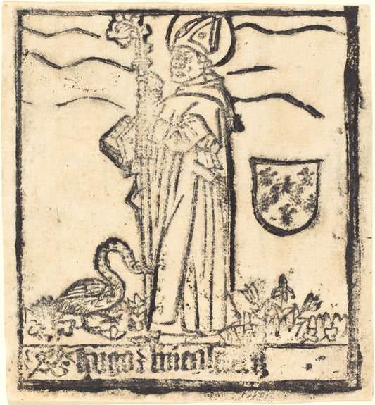 probably 1460/1480 by German 15th Century (Saint Hugo of Lincoln (or Saint Hugo of Avalon)), 16X12"(A3)Poster Print