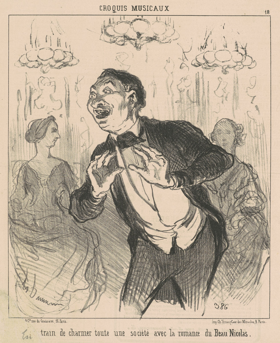 En train de charmer toute une société ... by Honoré Daumier (French, 1808 - 1879), 16X12"(A3)Poster Print