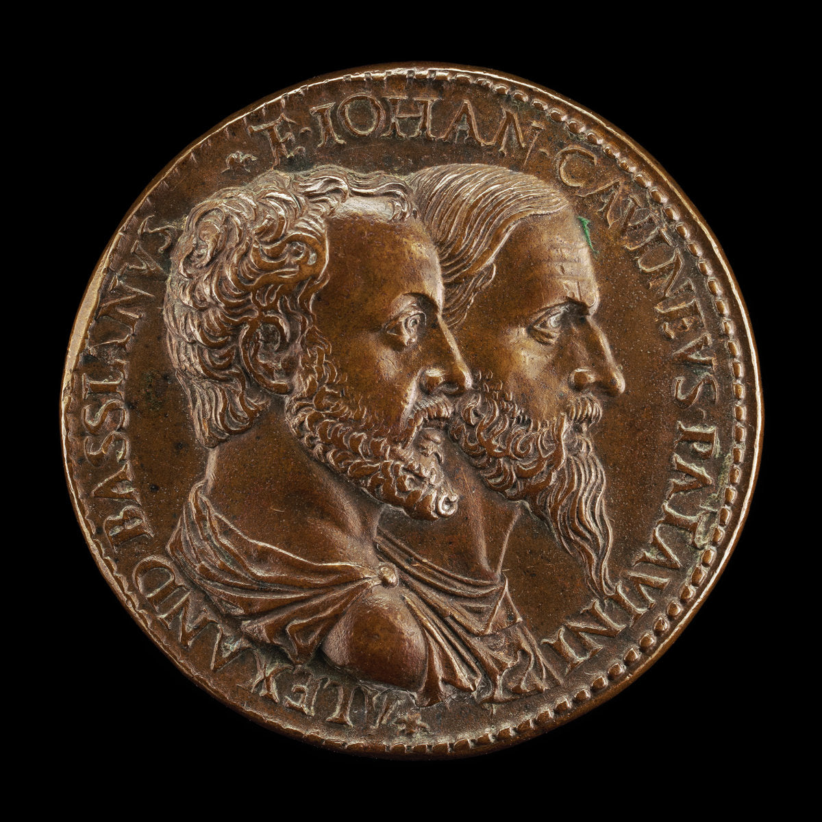 Alessandro Bassiano and the Medallist [obverse] by Giovanni da Cavino (Paduan, 1500 - 1570), 16X12"(A3)Poster Print