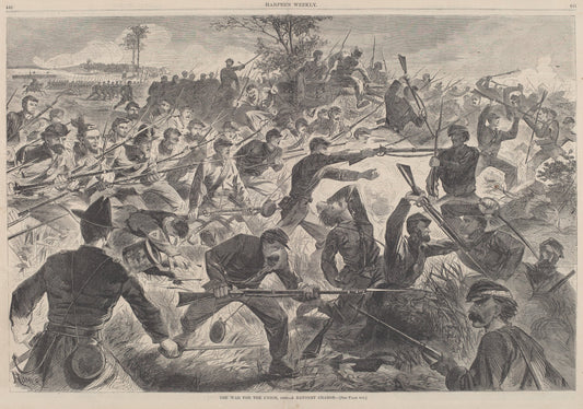 published 1862 by after Winslow Homer (The War for the Union, 1862 - A Bayonet Charge), 16X12"(A3)Poster Print