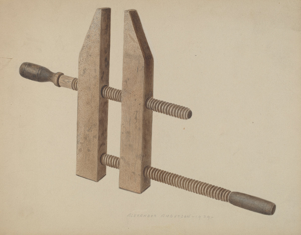 Carpenter's Clamp by Alexander Anderson (American, active c. 1935), 16X12"(A3)Poster Print