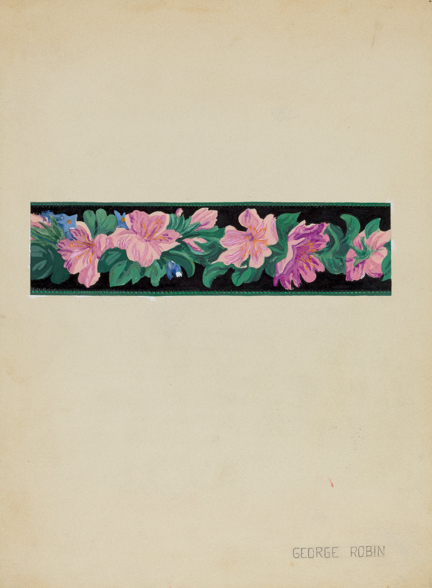 Wall Paper Border by George Robin (American, active c. 1935), 16X12"(A3)Poster Print