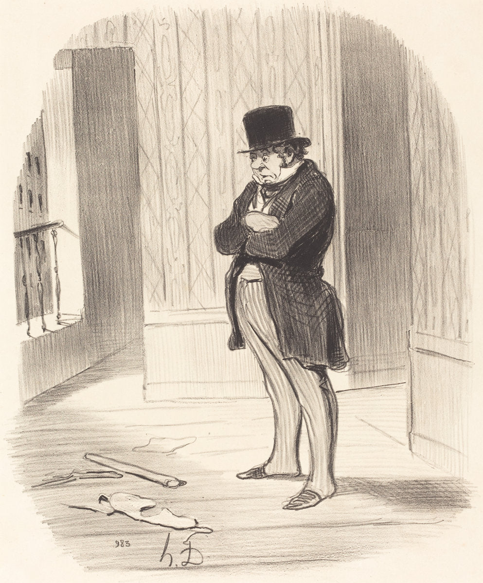 Déménagé!... by Honoré Daumier (French, 1808 - 1879), 16X12"(A3)Poster Print