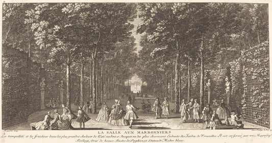 La Salle aux Marronniers by Jean-Baptiste Rigaud (French, active 1752/1761), 16X12"(A3)Poster Print