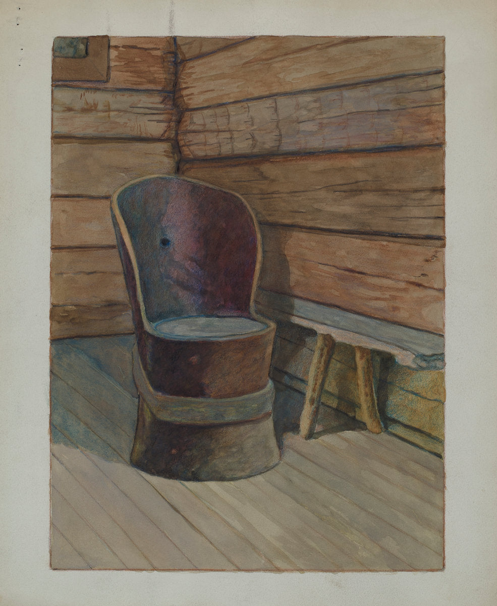 Muskego Church Chair by Bertrand E. Old (American, active c. 1935), 16X12"(A3)Poster Print