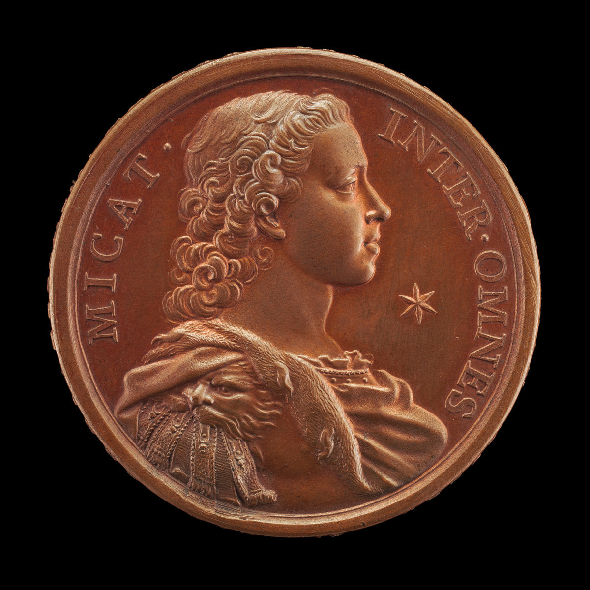 Prince Charles Edward Stuart, 1720-1788 (The Young Pretender, Bonnie Prince Charlie) [obverse] by Ottone Hamerani (Roman, 1694 - 1761), 16X12"(A3)Poster Print