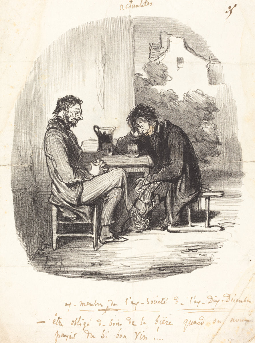 Ex-membres de l'ex-société de l'ex-Dix-décembre by Honoré Daumier (French, 1808 - 1879), 16X12"(A3)Poster Print