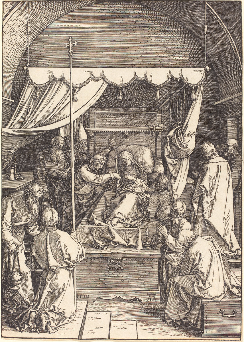 The Death of the Virgin by Albrecht Dürer (German, 1471 - 1528), 16X12"(A3)Poster Print