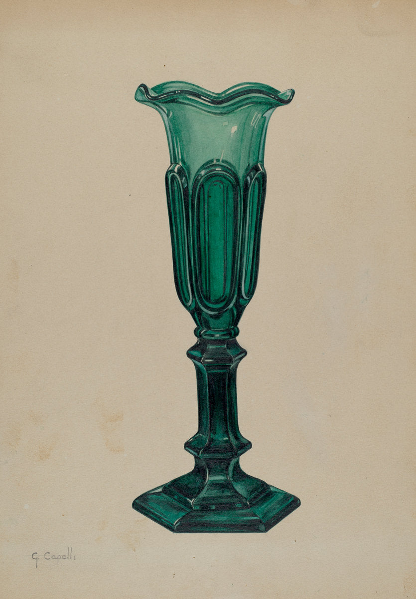 Vase by Giacinto Capelli (American, active c. 1935), 16X12"(A3)Poster Print