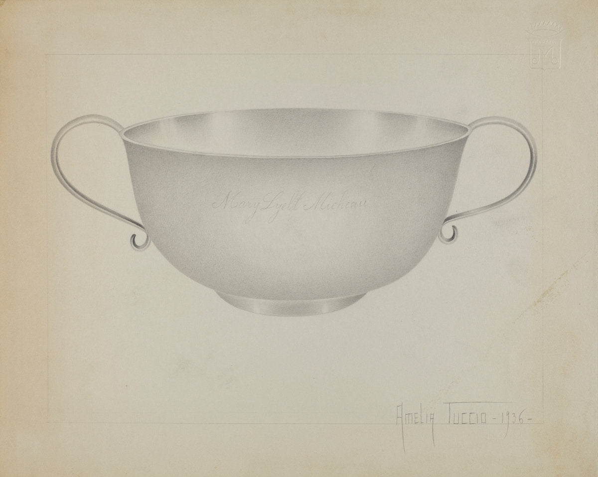Silver Bowl by Amelia Tuccio (American, active c. 1935), 16X12"(A3)Poster Print