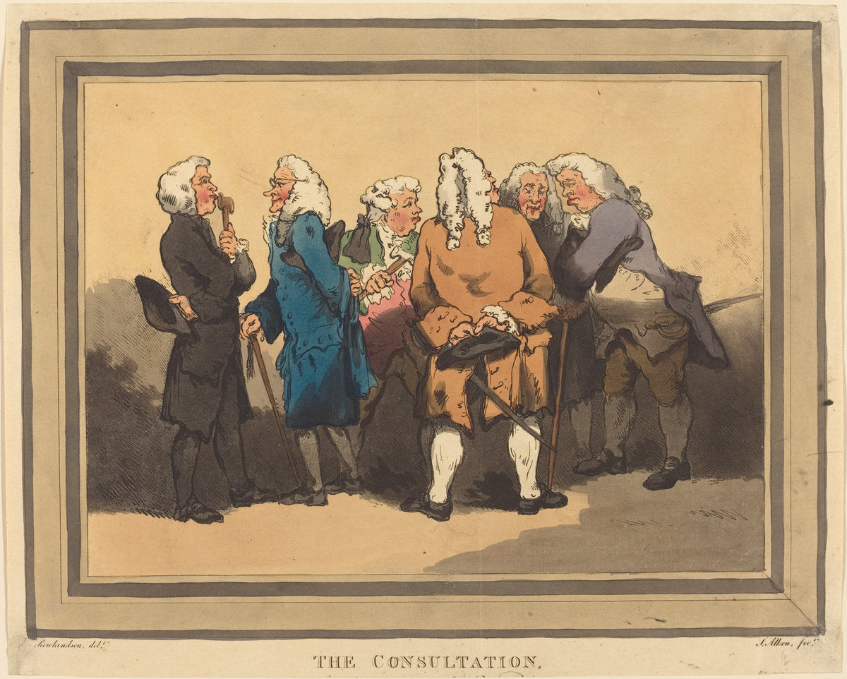 The Consultation by Thomas Rowlandson (British, 1756 - 1827), 16X12"(A3)Poster Print