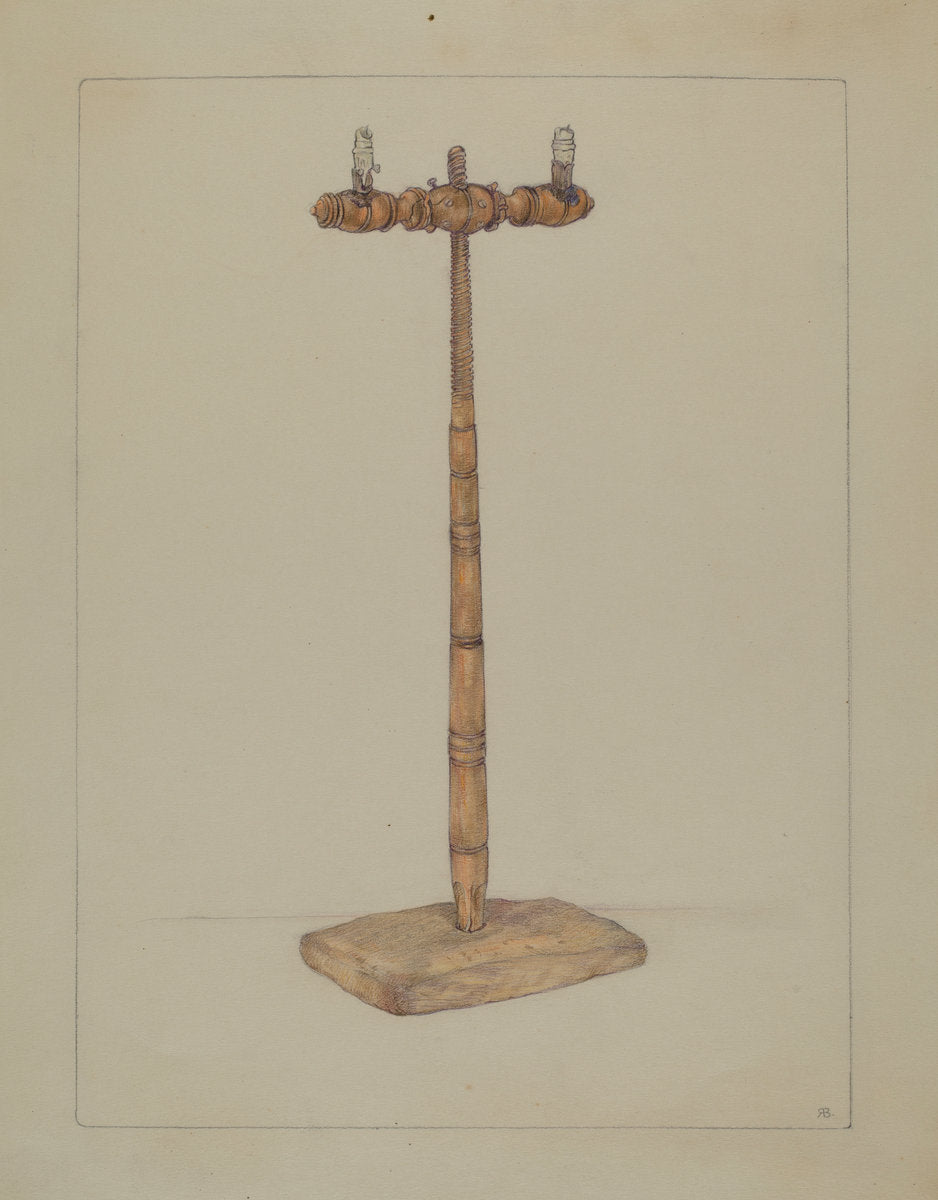 Candlestand by Rosa Burger (American, active c. 1935), 16X12"(A3)Poster Print