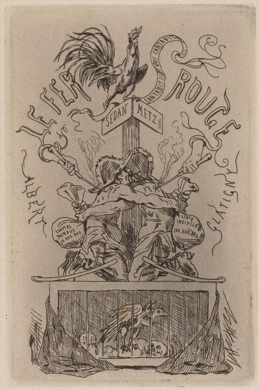 The Red Iron (Le Fer Rouge) by Félicien Rops (Belgian, 1833 - 1898), 16X12"(A3)Poster Print