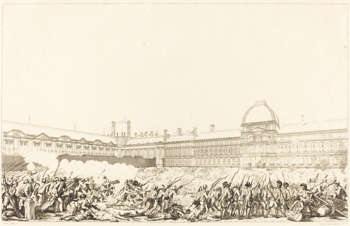 La Journee du 10 aout 1792 by Antoine-Jean Duclos after Charles Monnet (French, 1742 - 1795), 16X12"(A3)Poster Print