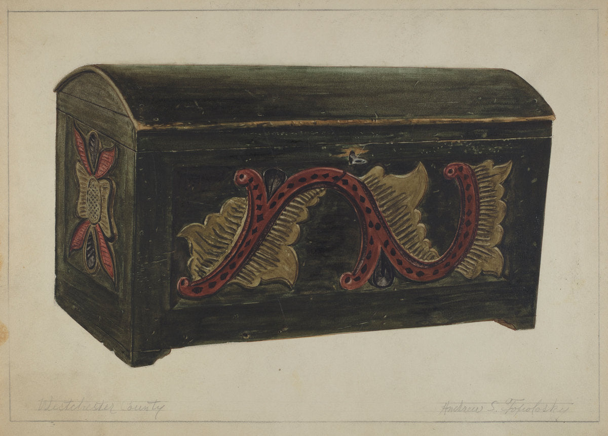 Treasure Chest by Andrew Topolosky (American, active c. 1935), 16X12"(A3)Poster Print