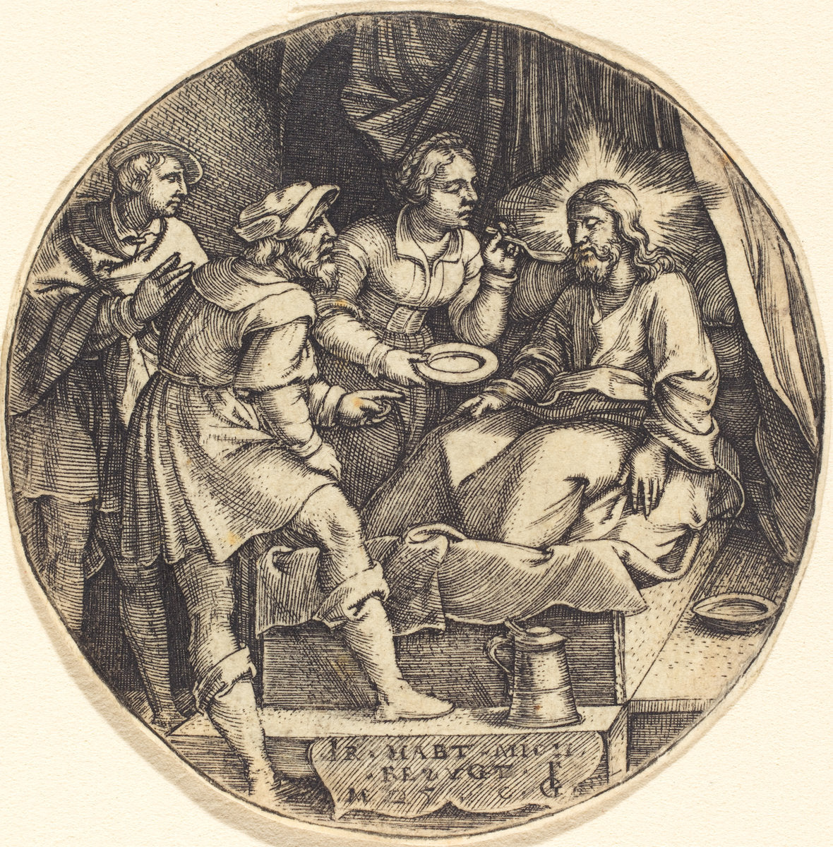 To Nurse the Sick by Georg Pencz (German, c. 1500 - 1550), 16X12"(A3)Poster Print
