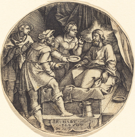 To Nurse the Sick by Georg Pencz (German, c. 1500 - 1550), 16X12"(A3)Poster Print