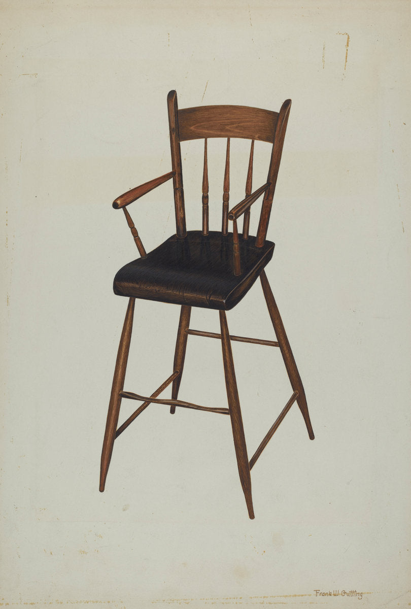 High Chair (for infants) by Frank Gutting (American, active c. 1935), 16X12"(A3)Poster Print
