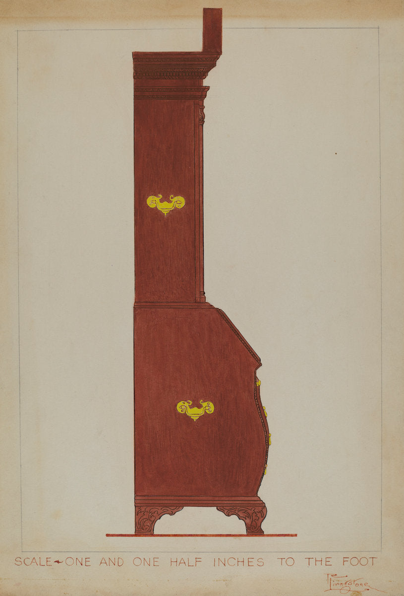 Secretary (Cabinet Top Desk) by Rolland Livingstone (American, active c. 1935), 16X12"(A3)Poster Print