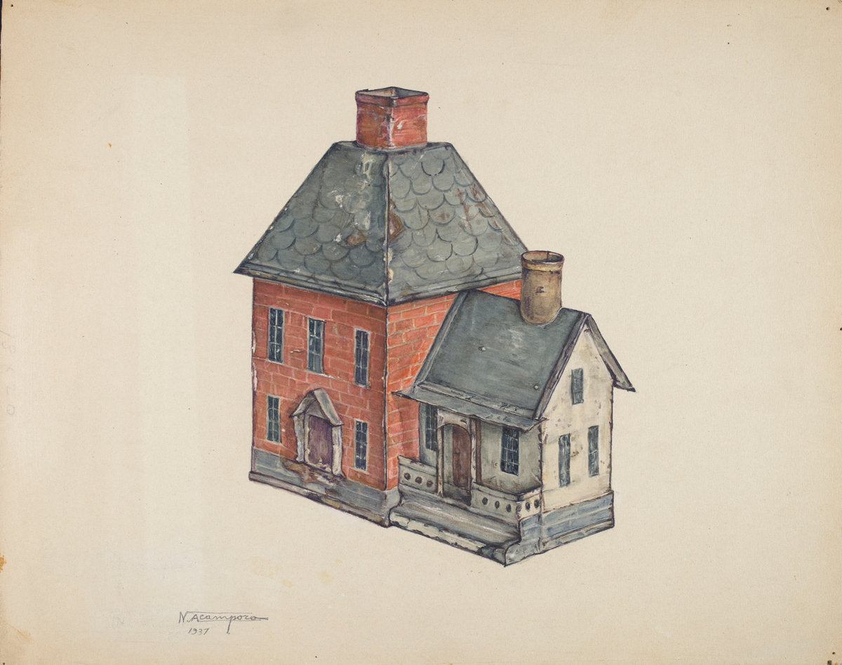 Toy House by Nicholas Acampora (American, active c. 1935), 16X12"(A3)Poster Print