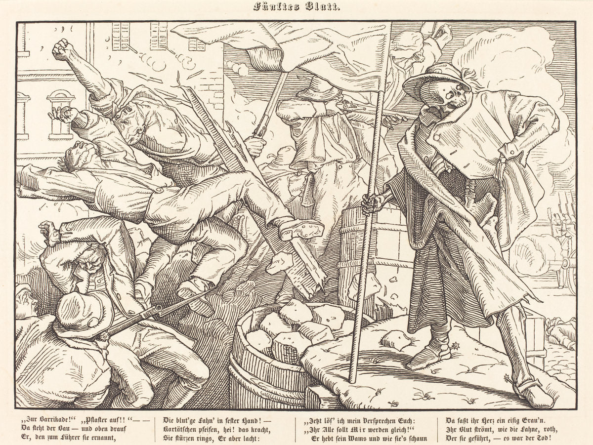 Auch ein Todtentanz V by Alfred Rethel (German, 1816 - 1859), 16X12"(A3)Poster Print