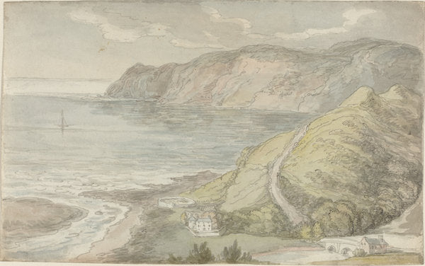 View from the Inn at Lynton by Thomas Rowlandson (British, 1756 - 1827), 16X12"(A3)Poster Print